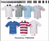 polo em malha listrada